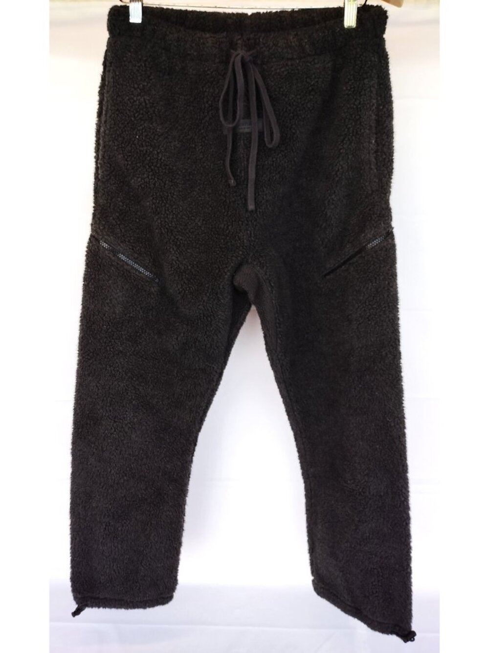 Fear of God Black Sherpa Joggers with Zip Pockets